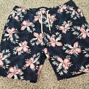Floral Navy Mens Shorts